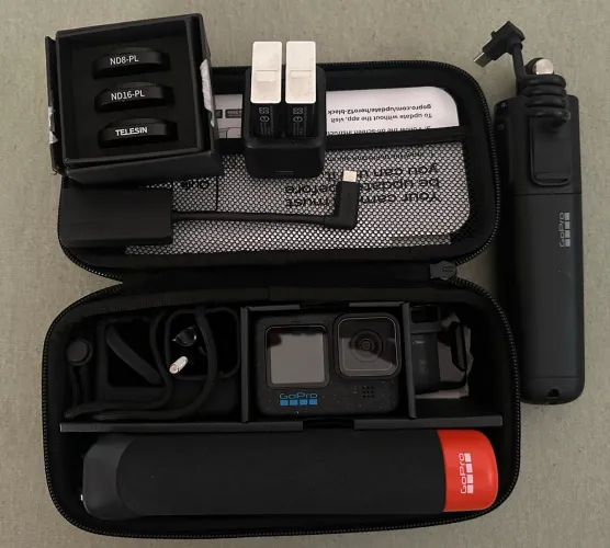 Gopro hero 12 + lentes + Gopro volta + adaptador fone