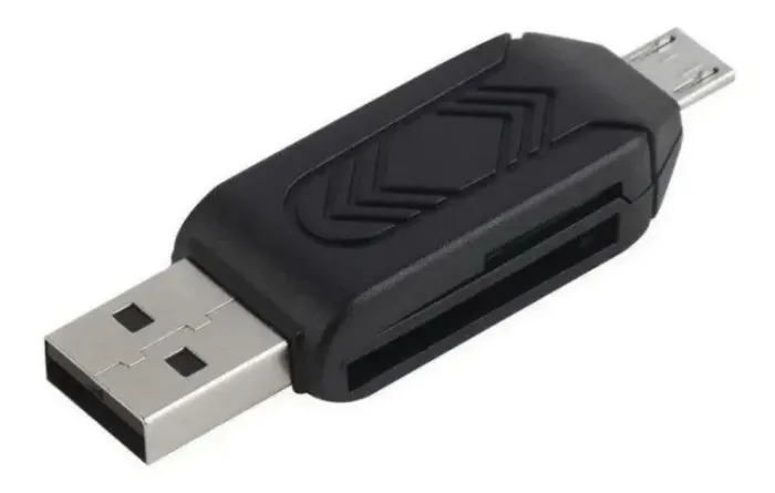 Adaptador Leitor de Cartão Otg Usb 3 Em 1 Micro-Usb (v8) - Armarinho Ditudo