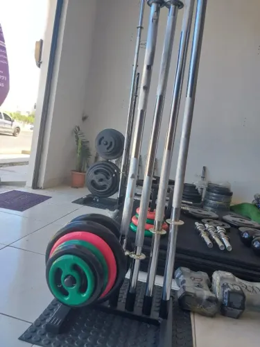 Kit Barras Anilhas E Suportes Para Treinos