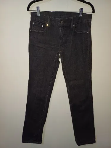 Calça jeans Levi's feminina preta com brilhos , tam.38 .