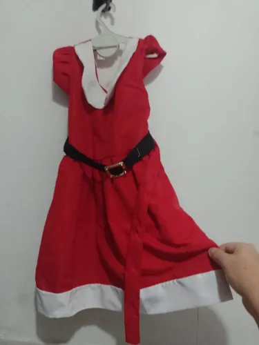 Vestido infantil mamãe Noel