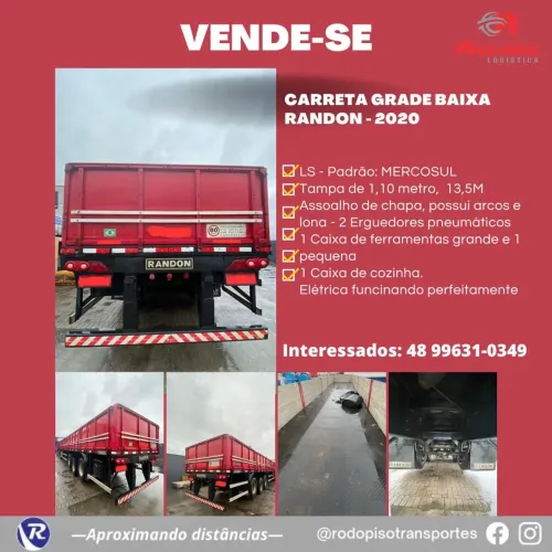 Urgente! Oportunidade carreta Randon único dono.