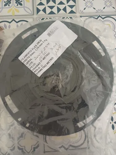 Filamento Flexível 2M3D Preto 1.75mm - 1kg