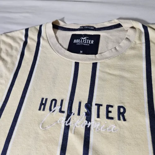 Camiseta Hollister manga longa bordada - Mbege