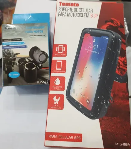 Suporte de Celular para Motocicleta 6.3P -  Tomato