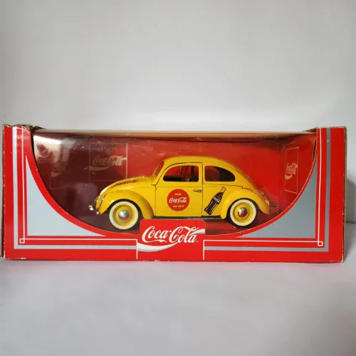 FUSCA MINIATURA SOLIDO 1/18 COCA COLA RARO