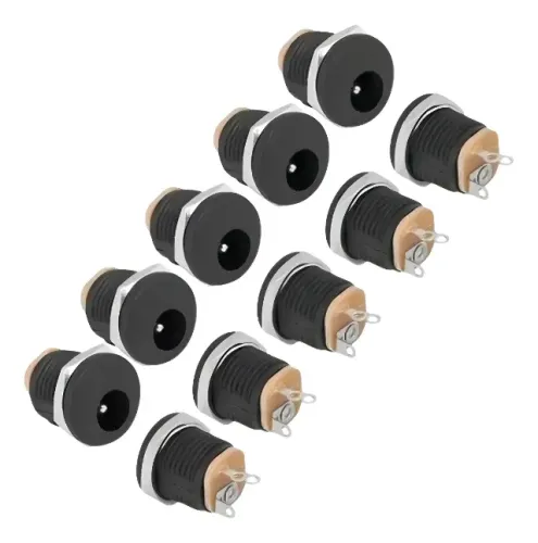 Conector Plug Jack P4 Femea J4 2.1mm Painel Pedais -10 Peças