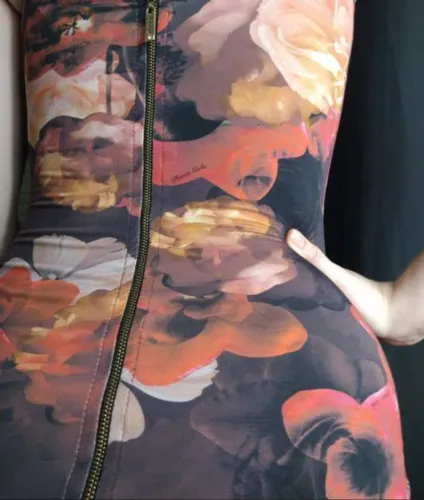 Vestido Floral com Zíper Frontal PLANET GIRL