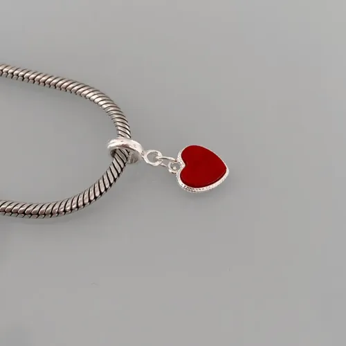 Pingente Coração Vermelho em Prata 925