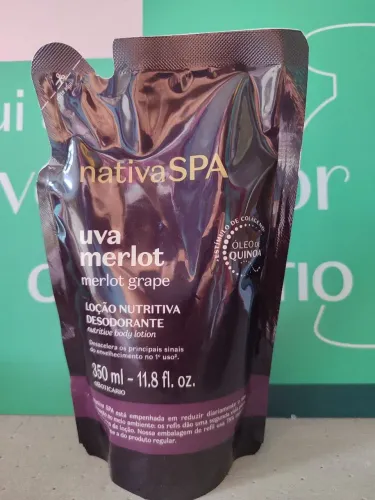 Refil Loção Desodorante Hidratante Corporal Uva Merlot 