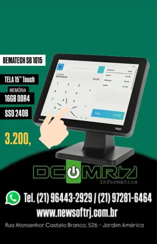 Ponto de Venda Bematech SB 1015 - Tela Touch 15"