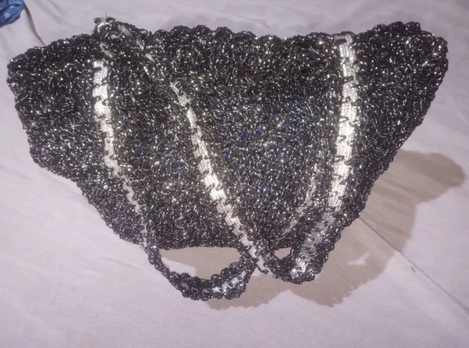 Bolsa de Mão Crochê Fio Náutico Feminino