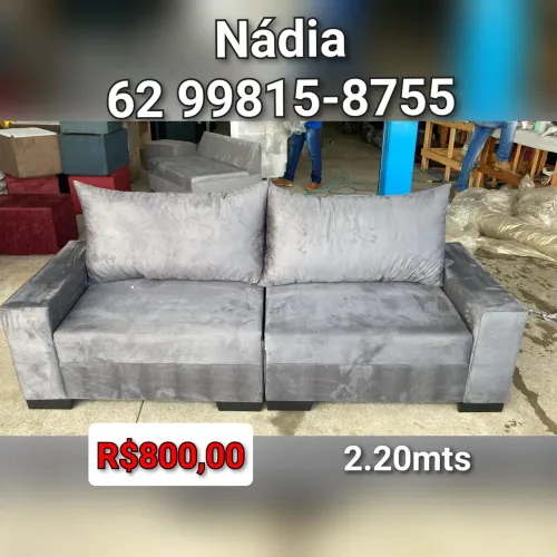 Sofá Cinza 2 Lugares - 2,20mts várias cores