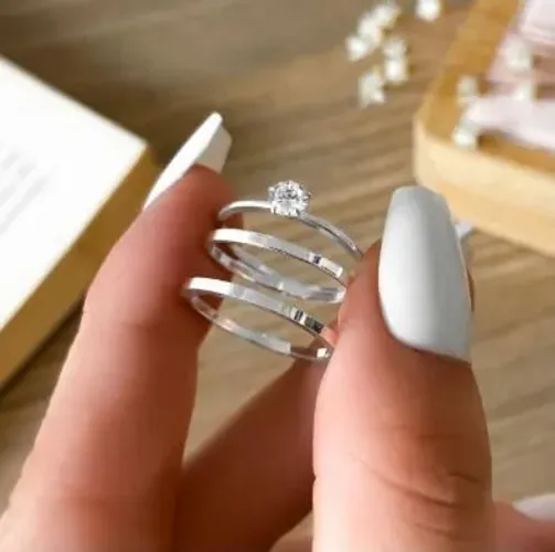 Alianças de Prata Legítima Pronta entrega!