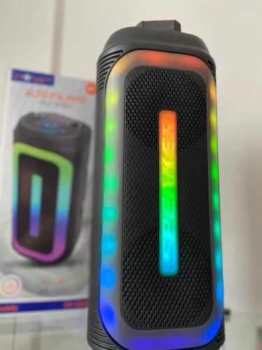 Caixa de Som Alto-Falante Potente Bluetooth Led RGB - KV-628 iNova