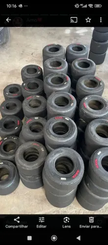 Pneus de Kart MG vermelho ou amarelo