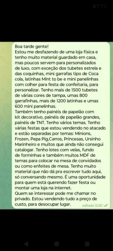 Material para festas infantis - Tubetes, painéis, temas variados