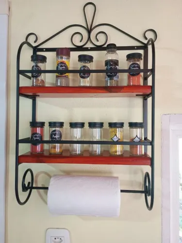 Porta temperos e porta papel toalha