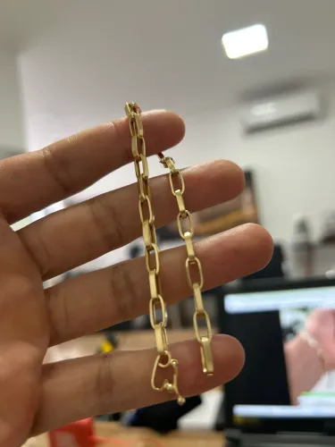 Pulseira tijolinho ouro 18k nova