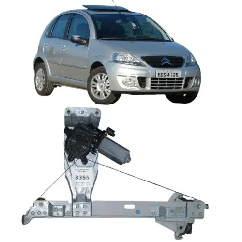 Máquina Vidro Elétrico Traseiro Direito Citroen C3 2003/2012 ETQ3355