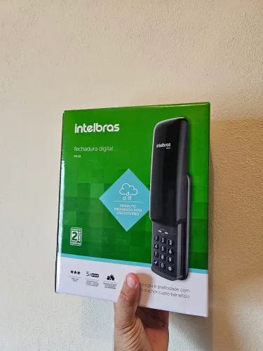 FECHADURA DIGITAL COM SENHA INTELBRAS FR10 SOBREPOR - LACRADO - GARANTIA - NOTA FISCAL