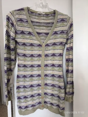 Cardigan listrado com botões siberian