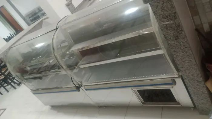 Expositor inox gelado e quente 1.20 novo. Alaska