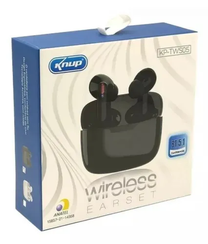 Fones de Ouvido Bluetooth Knup KP-TWS05 - Sem Fio