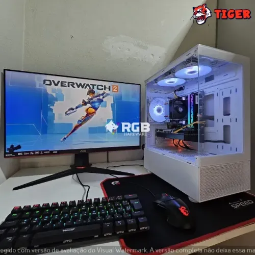 Pc Gamer Novo Completo - Ryzen 5 2600 + RTX 3050 6GB + RAM 16GB + SSD 480GB