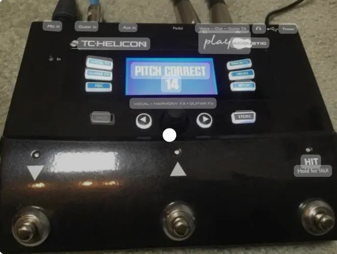 Tc helicon Play acoustic Pedal efeitos voz e violao