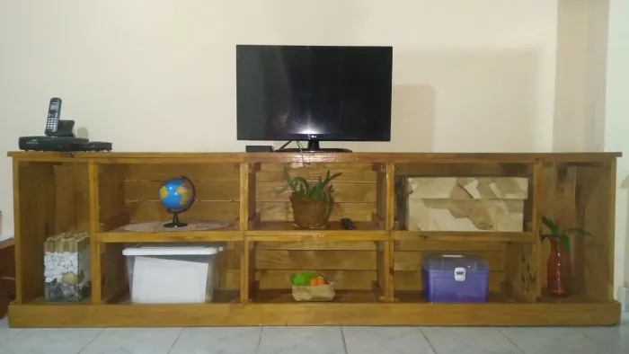 RACK de caixotes de feira, total 8 caixotes, em MADEIRA MACIÇA