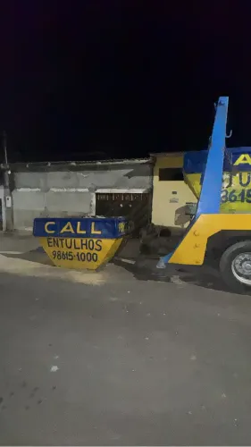 Entulho caixa coletora