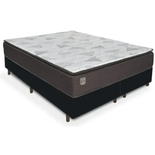 Colchão Queen D26 Molas Ensacadas Ravena + Base Box 