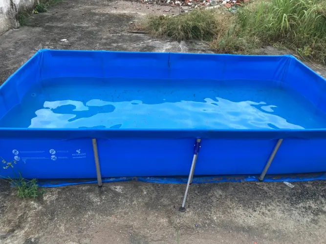 Piscina 3000 litros com capa seminova