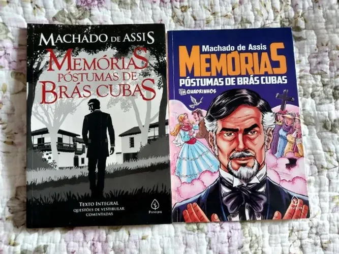 Livro e quadrinho - Memórias póstumas de Brás Cubas