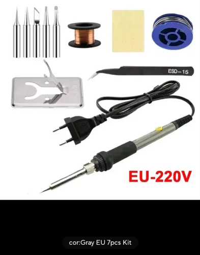 Ferro de solda Elétrico EU-220V - 7 Peças