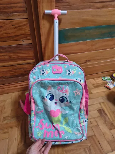 Mochila escolar da Puket GATINHA SEREIA 