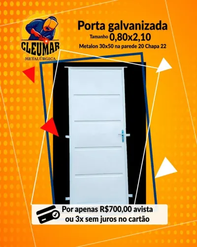 Porta galvanizada