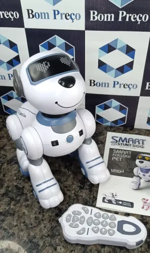 Cachorro Robô Inteligente Recarregável com Controle Remoto