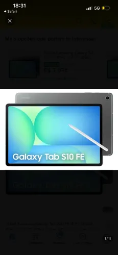 Tablet s10 fe - usado, em perfeito estado