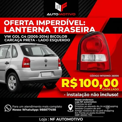 Lanterna traseira gol g4