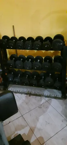 Mesa dumbell 12kg ao 30 kg wellness com suporte valor 8 mil