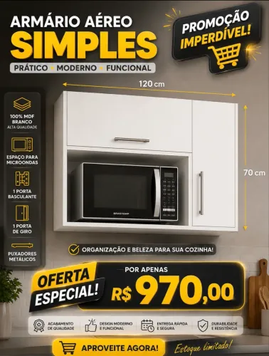Armário aéreo para cozinha 