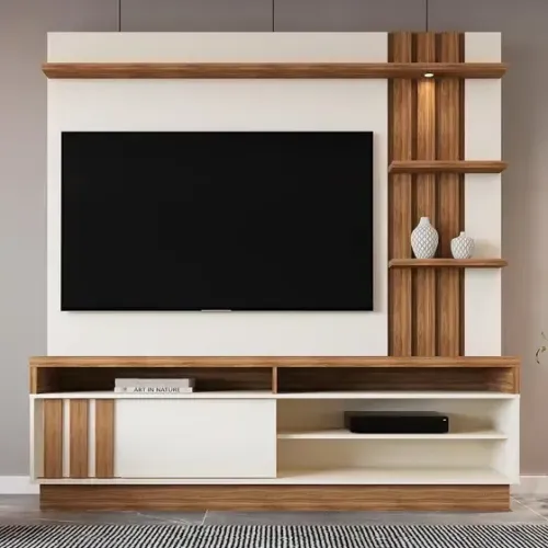 HOME MARIANA 1.80 C/ DETALHE RIPADO E LUZ DE LED - TV ATÉ 55?
