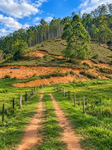 Chácaras 1.200 a 5.100 m² em Domingos Martins com Vista para Cachoeira, parcelo, troco 