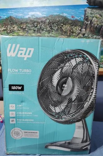 Ventilador de Mesa e Parede WAP 50cm Flow Turbo Silencioso 8 Pás 180W 127V
