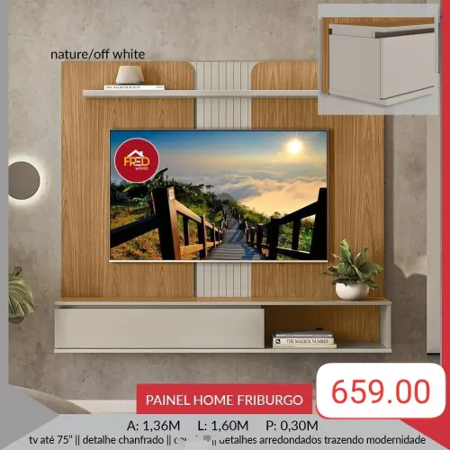 Painel pra tv de até 75*, entrega e monta