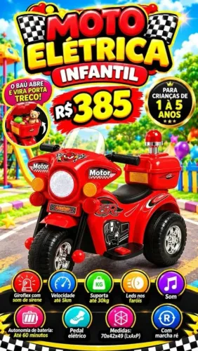 Motinha elétrica infantil