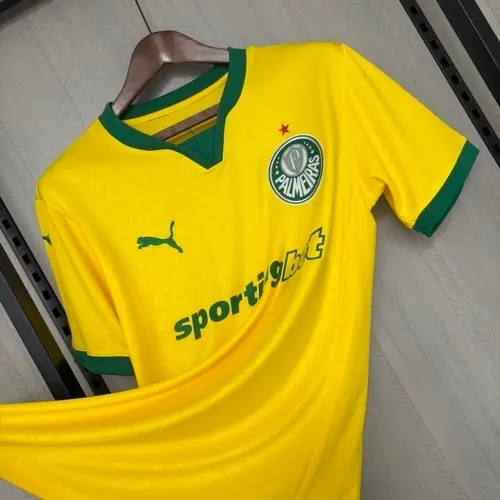 CAMISETA PALMEIRAS AMARELA MODELO TORCEDOR