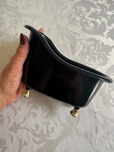Banheira decorativa para lavabo - preta ou transparente